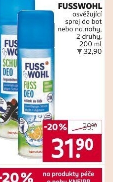 Deodorant sprej do bot Fuss Wohl