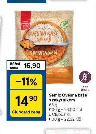 Semix Ovesná kaše s rakytníkem 65 g