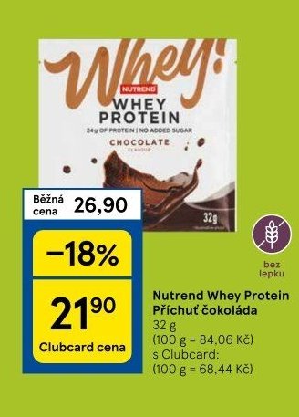 Nutrend Whey Protein Příchuť čokoláda 32 g