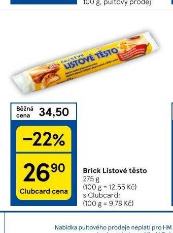 Brick Listové těsto