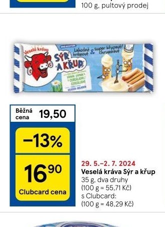 Veselá kráva Sýr a křup 35 g