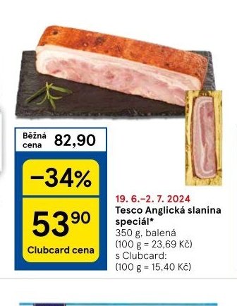 Tesco Anglická slanina speciál