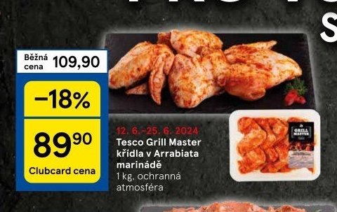Tesco Grill Master křídla v Arrabiata marinádě