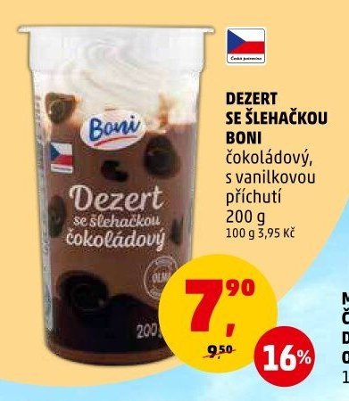 Dezert se šlehačkou Boni
