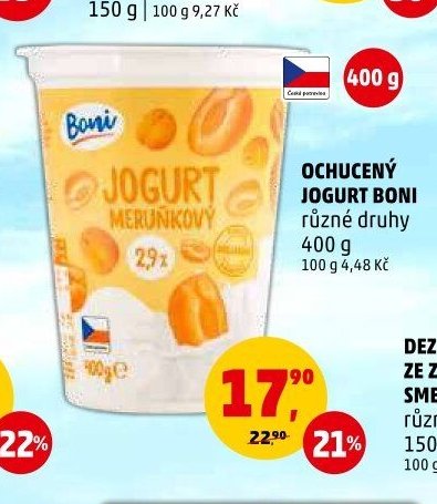 Ochucený jogurt Boni