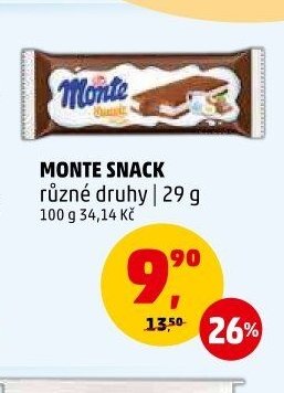 Monte Snack různé druhy 29 g
