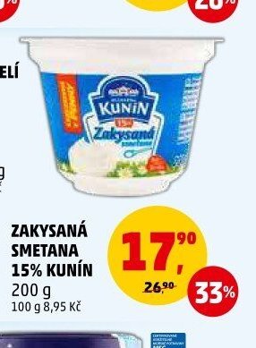 Zakysaná smetana 15% Kunín 200 g