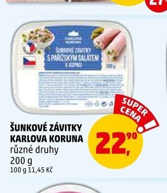 Šunkové závitky Karlova Koruna různé druhy 200 g