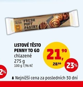 Listové těsto Penny To Go chlazené 275 g
