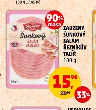 Zauzený šunkový salám Řezníkův talíř