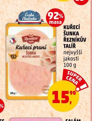 Kuřecí šunka Řezníkův talíř