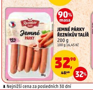 Jemné párky Řezníkův talíř
