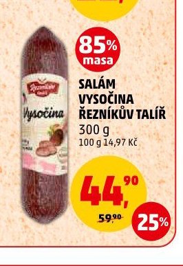 Salám Vysočina Řezníkův talíř
