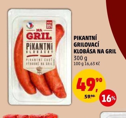 PIKANTNÍ GRILOVACÍ KLOBÁSA NA GRIL
