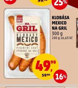 KLOBÁSA MEXICO NA GRIL