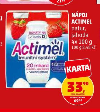 Nápoj Actimel natur, jahoda
