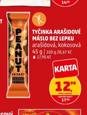 Tyčinka arašídové máslo bez lepku