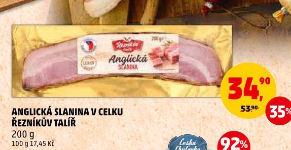 Anglická slanina Řezníkův talíř