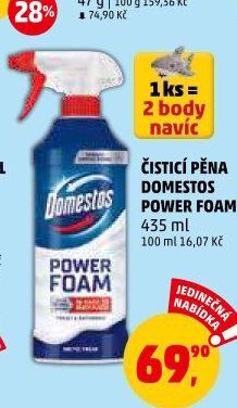 Čistící pěna na toaletu a koupelnu Domestos