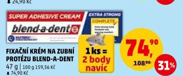 Fixační krém na zubní protézu Blend-a-dent