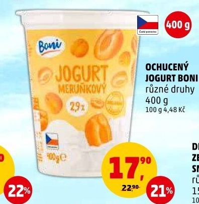 Jogurt ochucený Boni