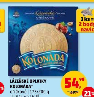 Lázeňské oplatky Kolonáda Opavia