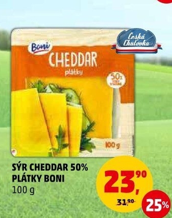 Sýr Cheddar 50% Boni