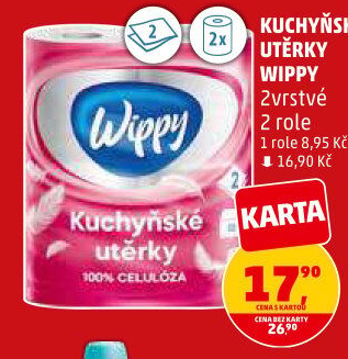 Utěrky kuchyňské 2vrstvé Wippy