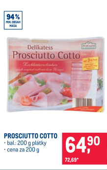 Šunka Prosciutto Cotto Ponnath - Makro akcniletaky.com