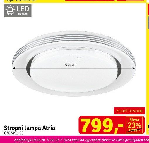 Stropní lampa Atria