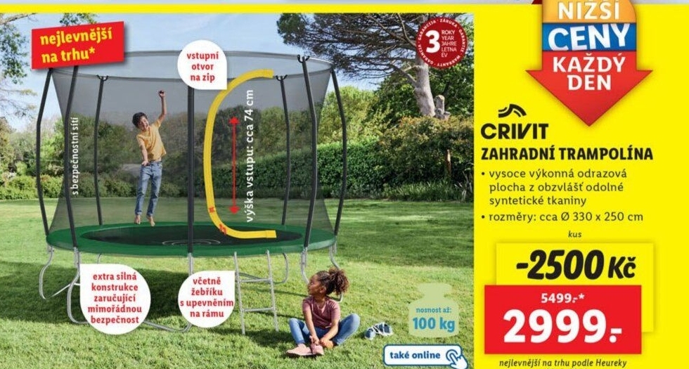 Trampolína Crivit - Lidl akcniletaky.com