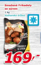 Smažené kuřecí Frikadely se sýrem mražené Vodňanské kuře