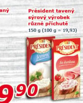 Tavené sýry Président