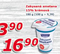 Zakysaná smetana 15% Bohušovická mlékárna