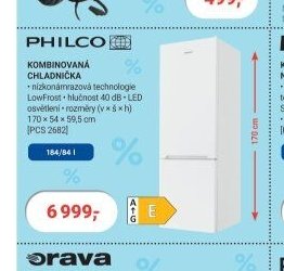 PHILCO KOMBINOVANÁ CHLADNIČKA