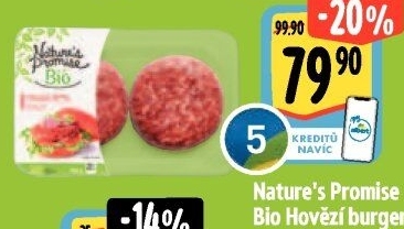 Hovězí burger Bio Nature'