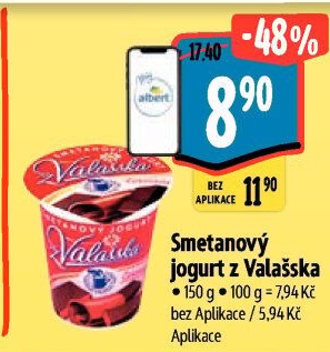 Jogurt smetanový ochucený z Valašska Mlékárna Valašské Meziříčí