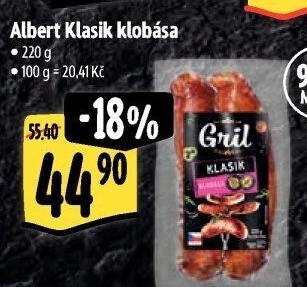 Klobása klasik Albert Gril