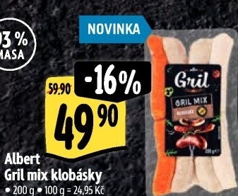 Klobásky Gril mix Albert Gril
