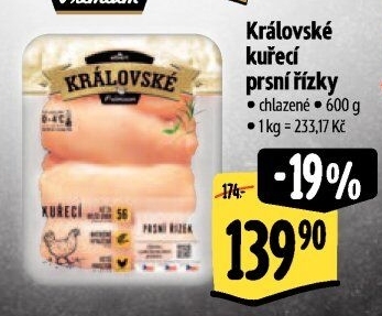 Kuřecí prsní řízky královské Premium Albert