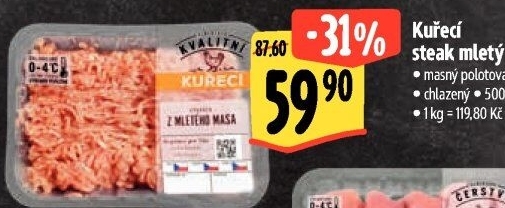 Kuřecí steak mletý Albert