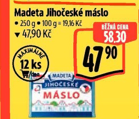 Máslo Jihočeské Madeta