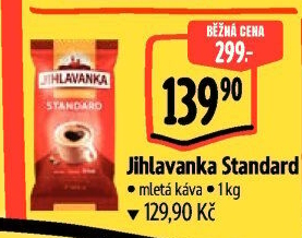 Mletá káva Standard Jihlavanka