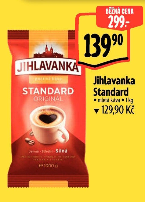 Mletá káva Standard Jihlavanka