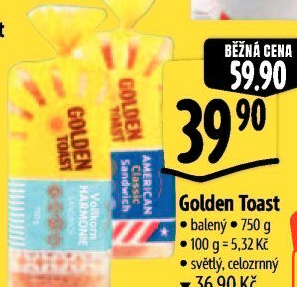 Toustový chléb Golden Toast