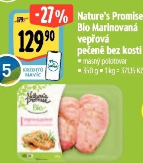 Vepřová pečeně bez kosti marinovaná bio Nature'
