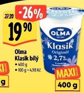 Bílý jogurt Klasik Olma