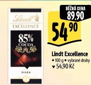 Čokoláda Excellence Lindt