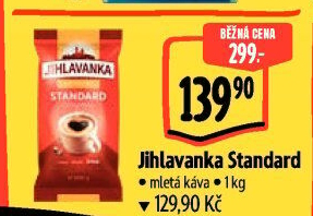 Mletá káva Standard Jihlavanka