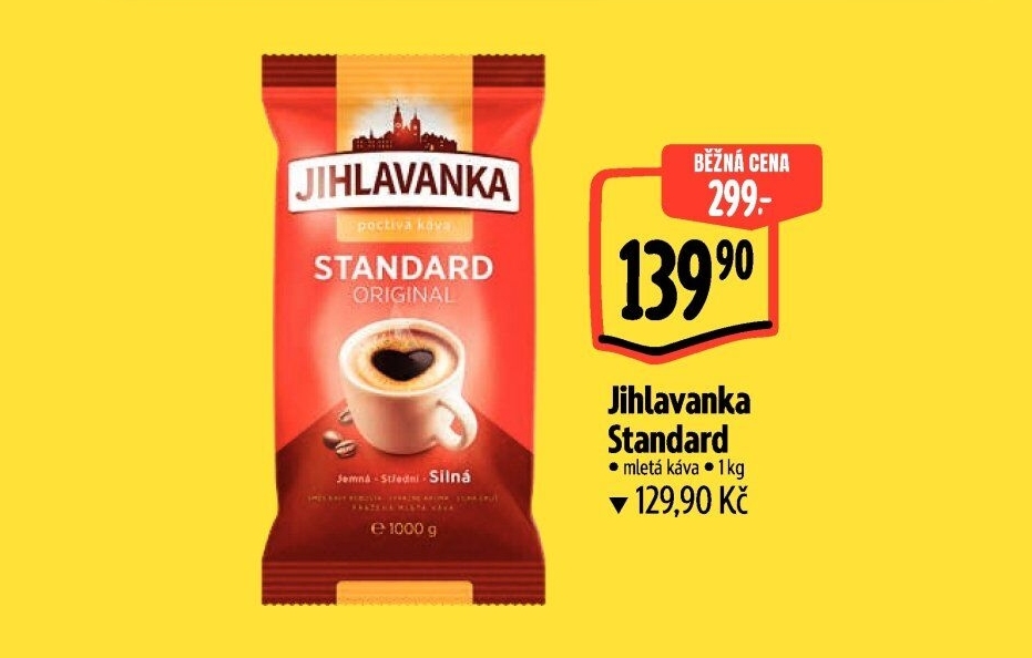 Mletá káva Standard Jihlavanka